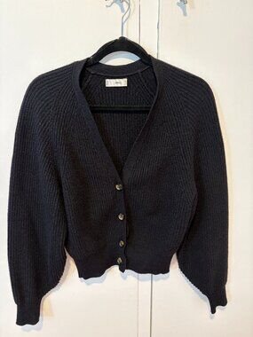 Mango MNG Black Cardigan with Dolman Sleeve
